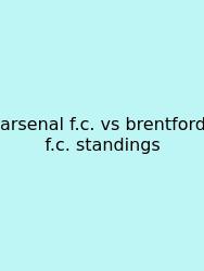 Arsenal F.c. Vs Brentford F.c. Standings